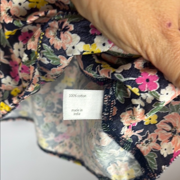Lane Bryant Woven & Knit Ruffle Floral Multicoloured Cap Sleeve Top Size 20 - Picture 7 of 11